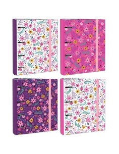 MARIOLA CARPETA ANILLAS MIXTAS 4X40MM CARPEBLOCK C/RECAMBIO 100H 4 DISEÑOS SURTIDOS INSTI Nº4